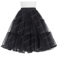 Belle Poque Frauen Schwarz Vintage Crinoline Petticoat Underskirt für Vintage Retro Kleider BP000177-1